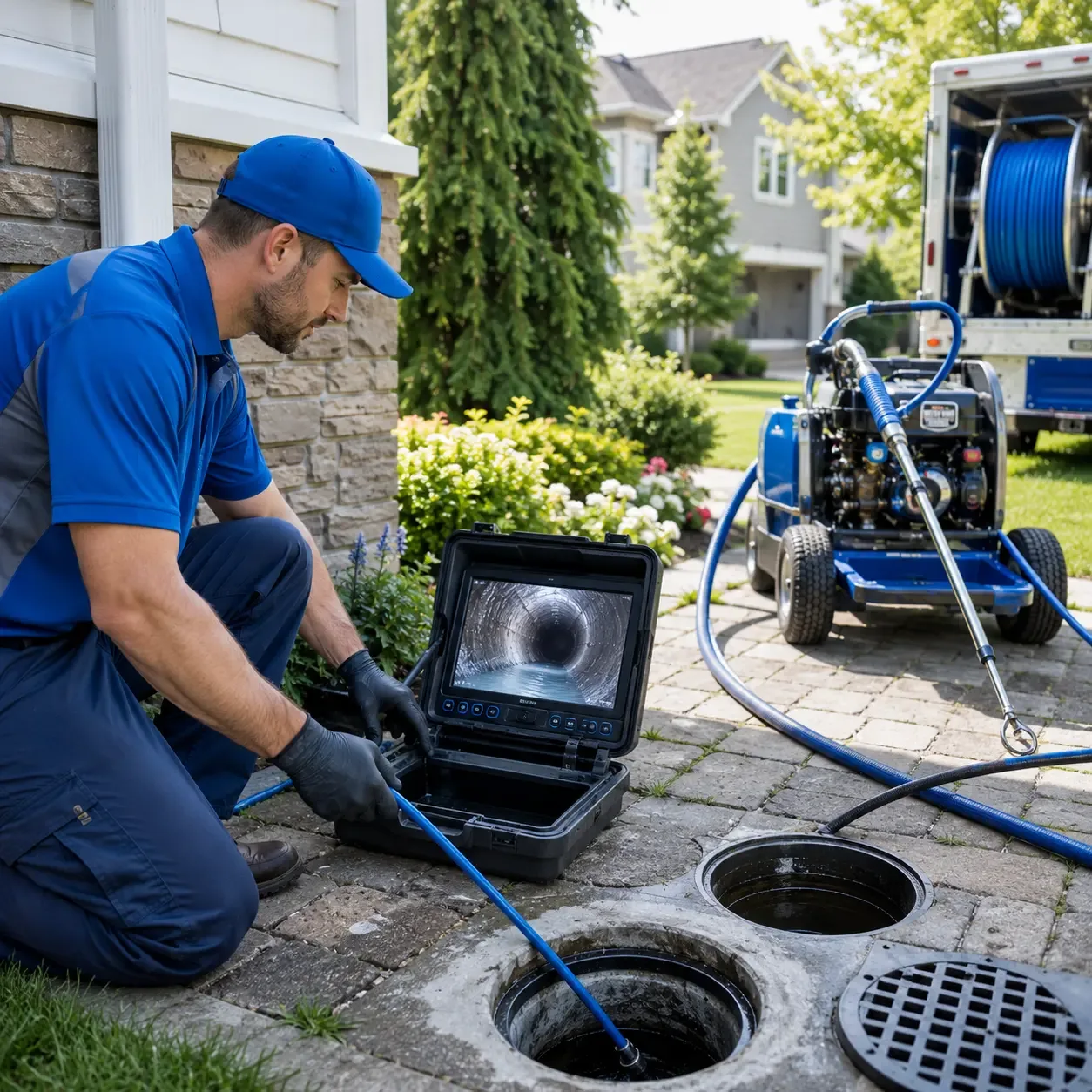 Outdoor drain cleaning professionals serving Plantersville, TX
